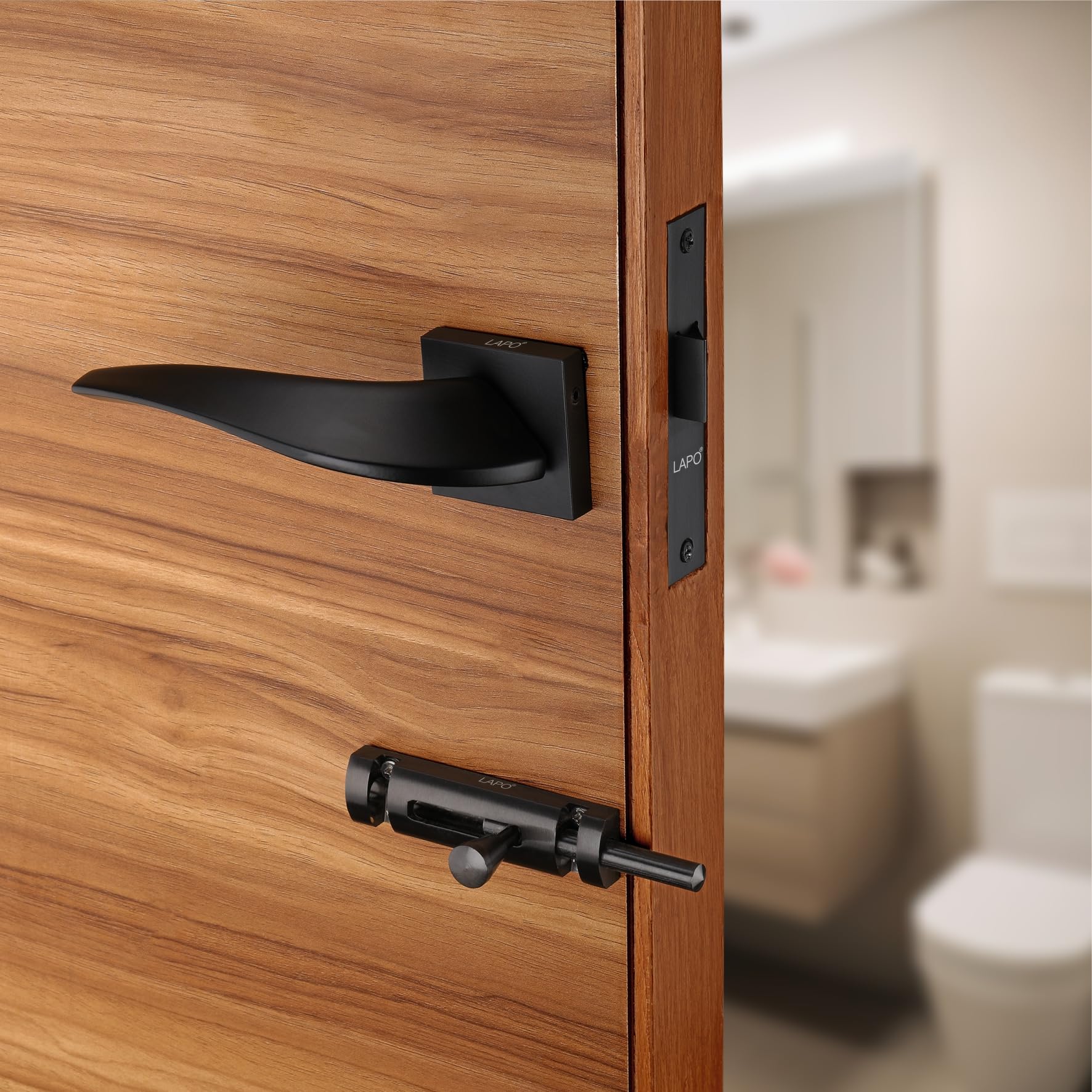 LAPO Antique Bathroom Door Lock - Keyless & Durable -10