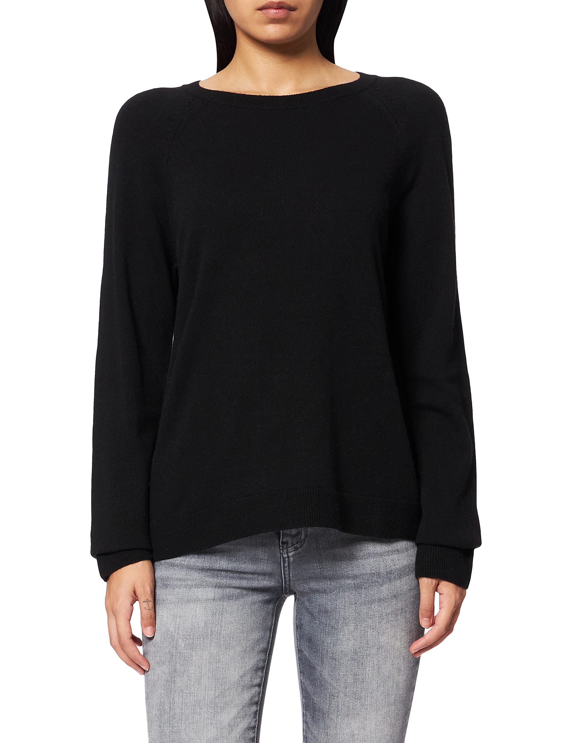 United Colors of Benetton Women's Jersey M/L 1035d1p17 Sweater, Black 700, L