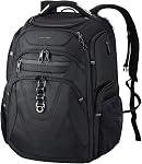 KROSER Sac à dos pour ordinateur portable de voyage 18.4 1 cm XL TSA Sac à dos d'ordinateur Water-Repullent College Daypack Business Backpack avec RFID Poches & USB Port pour les hommes/femmes-Noir