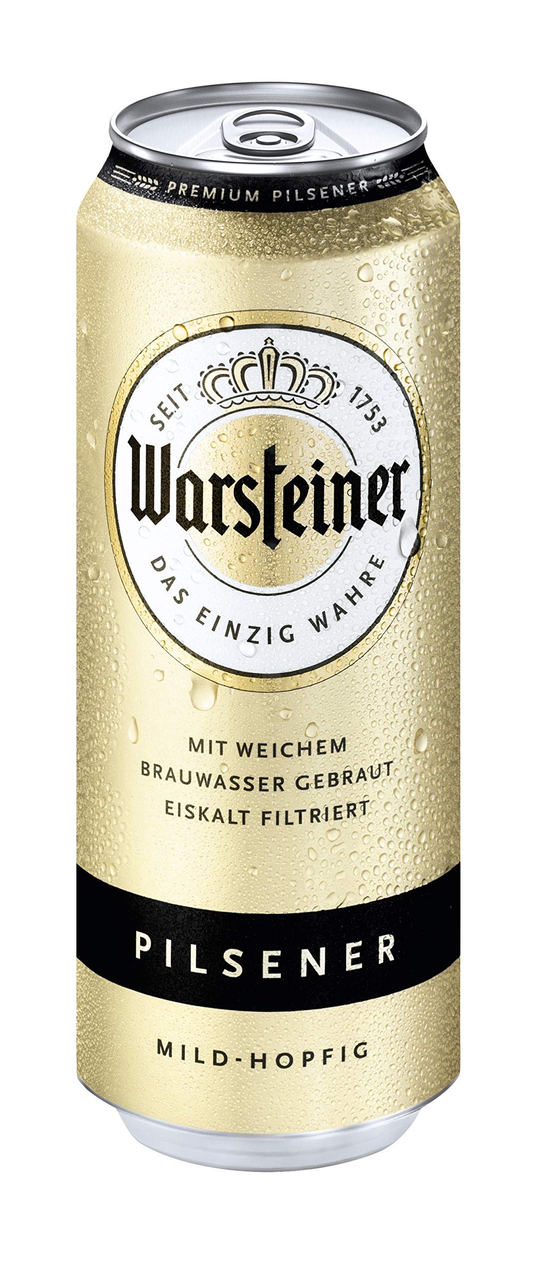 Warsteiner Premium Pilsener 24 x 0.33 L Bier Dose, Einweg, Dosenbier & 0.5 l Dosen Tray DPG EINWEG (24 x 0.5L)