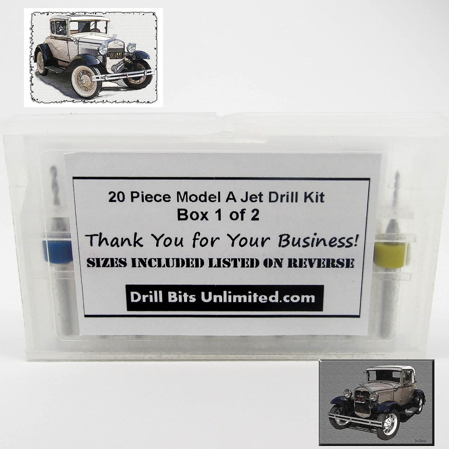 Ford Model A Zenith Carburetor Jet Drill Kit - 20 Piece Set - A-Model Ford Carb Tuning Drills