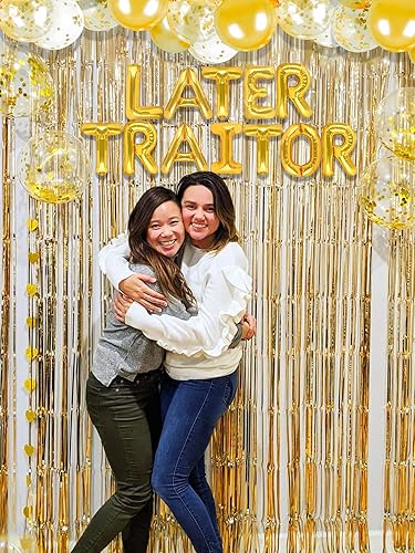 Miniatura 7 de 21 globos de traidor posterior, dorado, blanco, globos, juego de globos, despedida, trabajadores de oficina, adultos