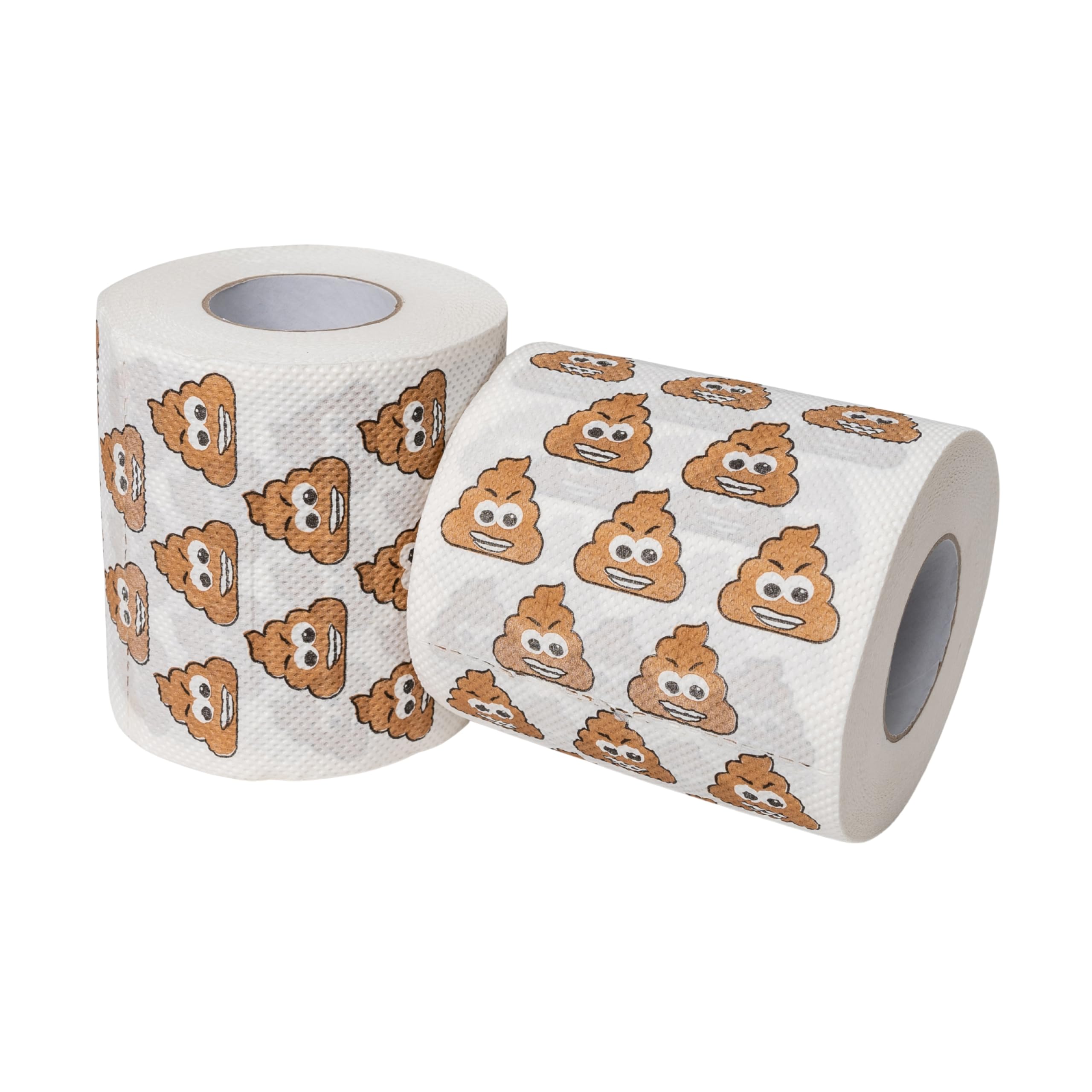 Poop Emoji papier toaletowy, 2 rolki, dla miłośników emotikonów Smiling Poops, dekoracja toalety na jubileusz, zabawny papier toaletowy, zabawny papier toaletowy, artykuł na prezent, dekoracja