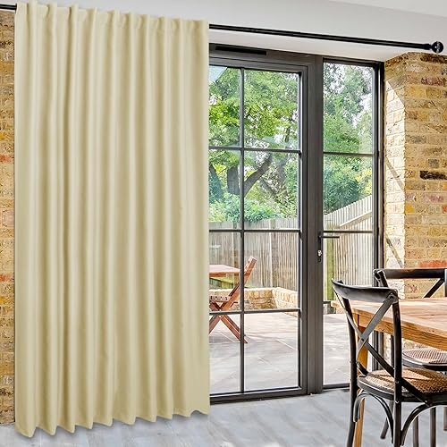 Miniatura 66 de DWCN Cortinas para puerta corrediza de patio - Cortinas extra anchas para puerta de vidrio, panel de cortina divisora de habitación con privacidad