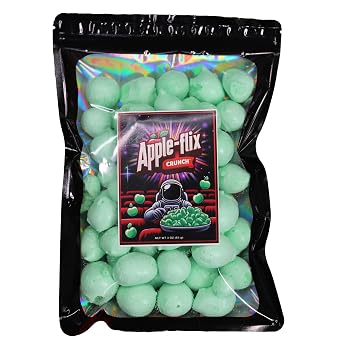 Crazy Nates Apple-flix Crunch - Sweet & Tangy Apple Snack Explosion, Green