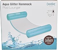 Vista 5 de CocoNut Float Hamaca con purpurina para piscina, tumbonas inflables multiusos para adultos, silla de ejercicio y silla de descanso, versátil