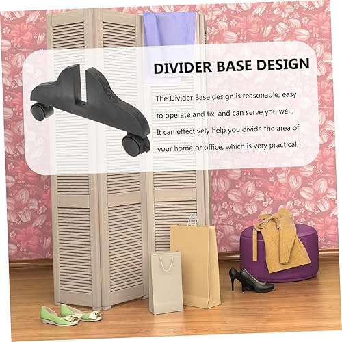 Miniatura 5 de Cabilock Base de pantalla movible Soporte de madera Pantalla plegable Base de madera Divisor de habitación Pies Divisor de habitación Soporte