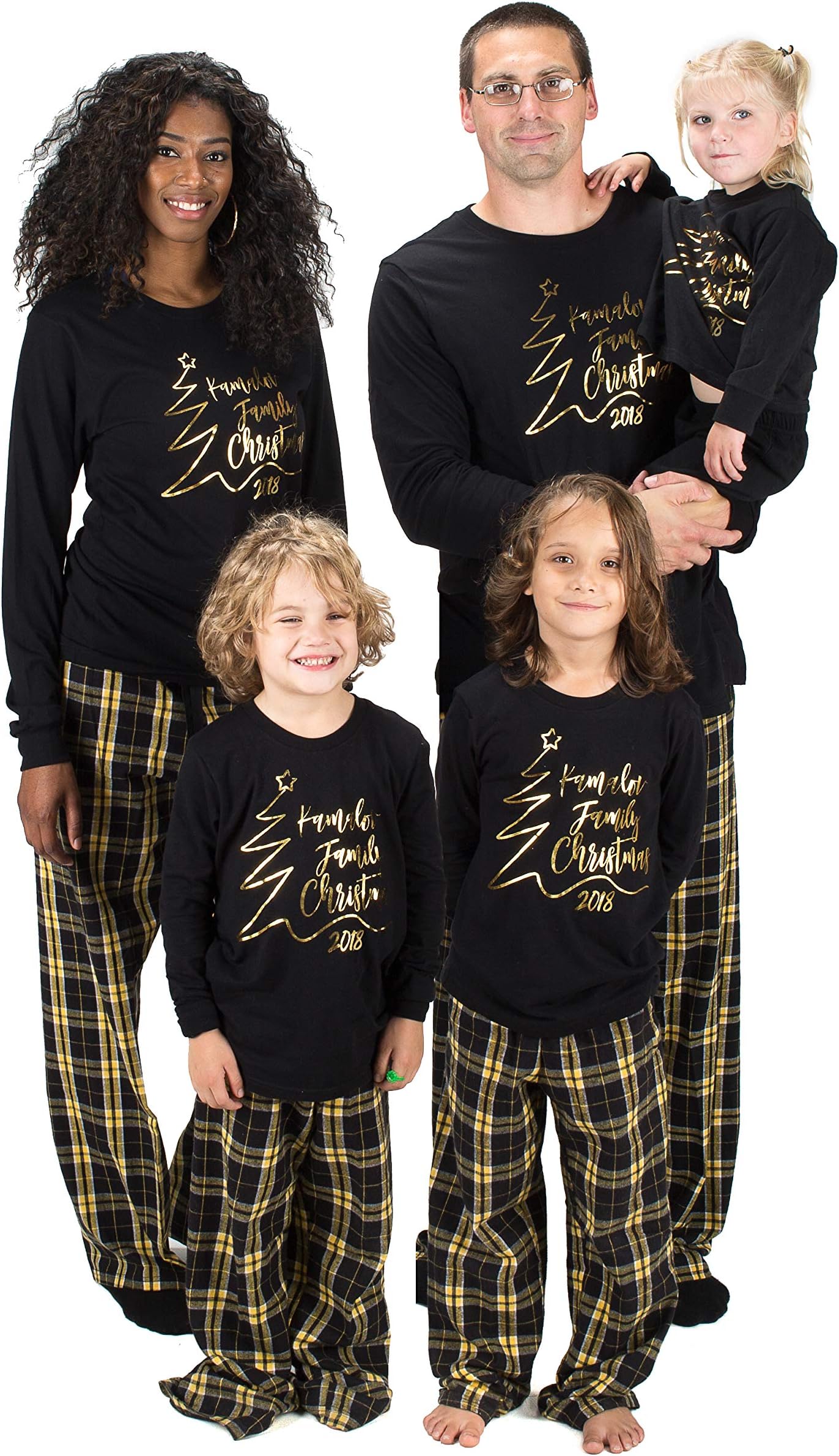 Family Christmas Personalized Matching Pajama Set, Adult & Youth