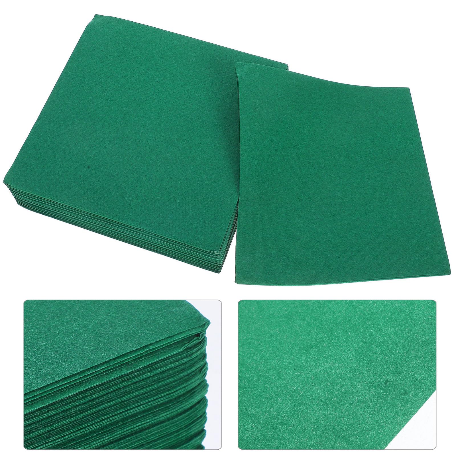 Cabilock 50 Piezas Servilletas de Papel Desechables Alta Eficiencia Verdes Textura Gruesa de Pulpa de Madera para Restaurante y Hogar para Cenas y Bodas Uso Versátil en Restaurante y Hogar