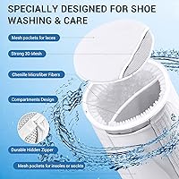Vista 3 de Large Shoe Bag for Washing Machine, Two-Zone Design, 2 Mesh Pockets, One-Step Wash for Complete Cleaning, Durable Invisible Zipper Sneaker Laundry