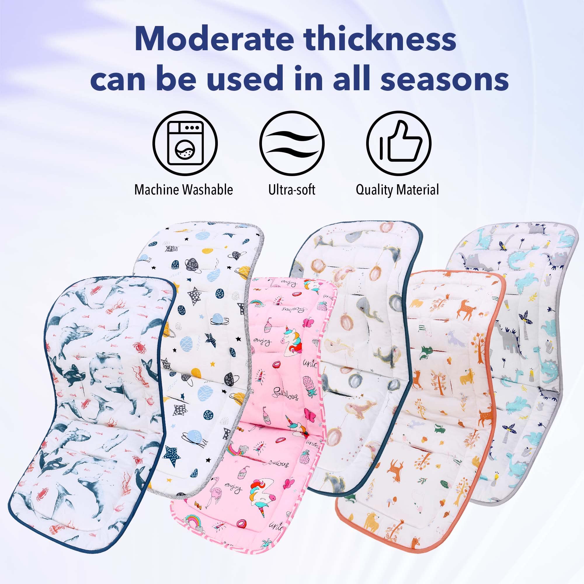 seat Liner for Pushchair Pushchair seat Liner, Universal pram Baby Pushchair Seat Liner 34 * 78cm, Pony - Image 3