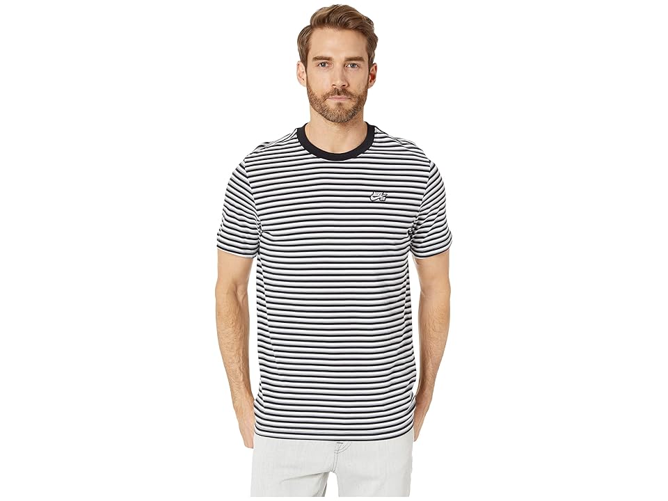 

Nike SB Nike Stripe Tee (White/Black/White) Men's Clothing