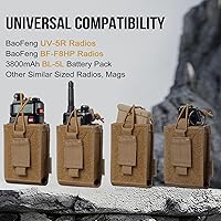 Vista 3 de OneTigris Funda para Radio BaoFeng UV-5R BF-F8HP de Nylon MOLLE para Walkie Talkie