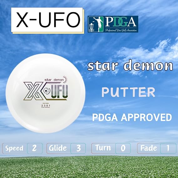 X-UFO Disc Golf Set - Disc Golf Starter Set, Includes 1 Putter, 1 Driver, and 1 midrange disc, Weighing 170-178 Grams Suitable for Beginners and Professional disc Golf tournaments