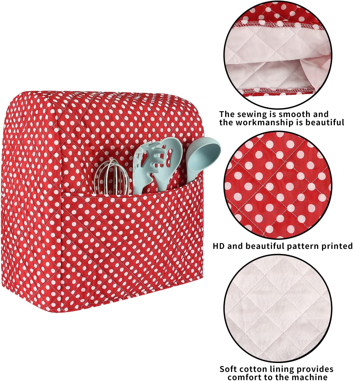 Kitchen Aid Mixer Cover,Stand Mixer Cover Compatible with 6-8 Quart Kitchenaid/Hamilton Mixers/Tilt Head Bowl Lift Models Stand Mixer,Pioneer Woman Kitchen Mixer Cover.Kitchen Aid Mixer Accessories image 3