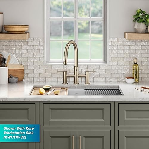 Miniatura 308 de Kraus KPF-2820MB OLETTO SOLA MANEJO DE COCINA DE COCINA DOWN DOWING, 17 PULGADA, NEGRO MATE Mate negro,Negro / acero inoxidable negro sin