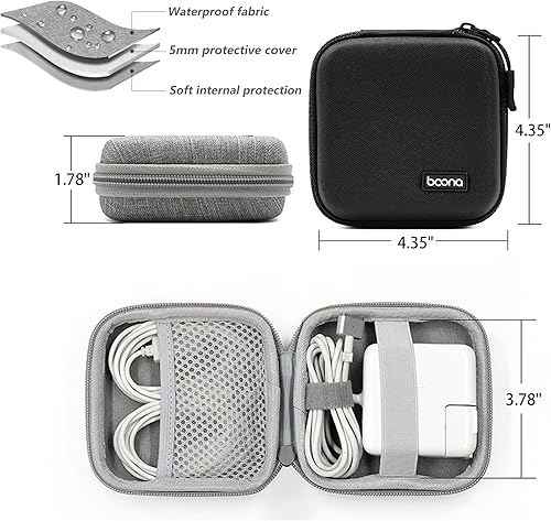 Miniatura 2 de Funda de carga para MacBook, organizador de cargador pequeño, bolsa portátil de almacenamiento de viaje para accesorios de laptop, impermeable para