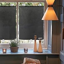 ifundom Persianas de janela rolo, persiana blackout com ventosas cortina temporária de cobertura de janela portátil 125 x 45 cm