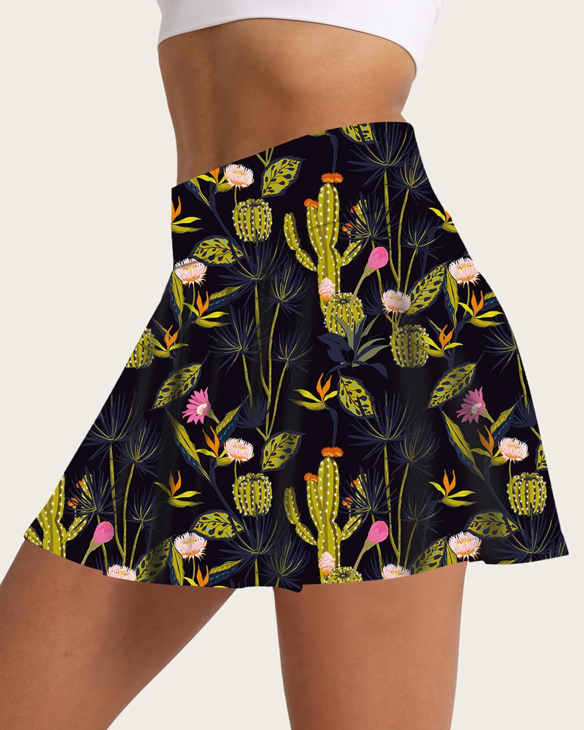 Women's Tennis Skirt Pleated Athletic Skirt with Shorts Pocket High Waisted Golf Skort for Workout Pickleball