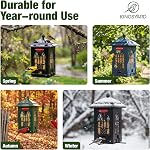 Kingsyard Squirrel Proof Bird Feeders for Outdoors with Weight-Activated Perches, 5 Lbs Capacity Large Bird Feeder House for Small wildbirds Cardinal Finch Bluebird Chickadee, Blue