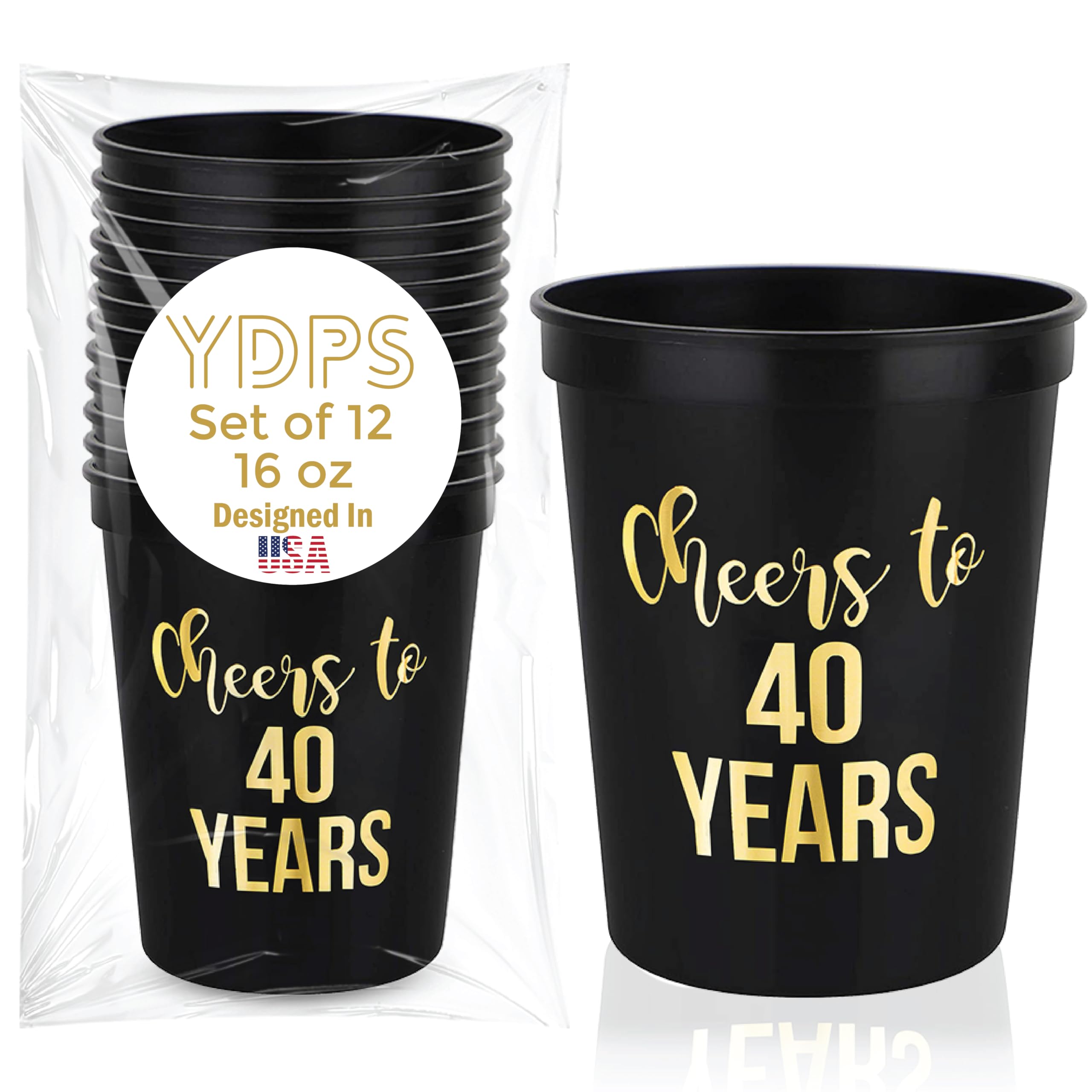 50th Birthday Cups - 12 Pack 'Cheers to 50' -9 50th Birthday Cups - 12 Pack 'Cheers to 50' -9