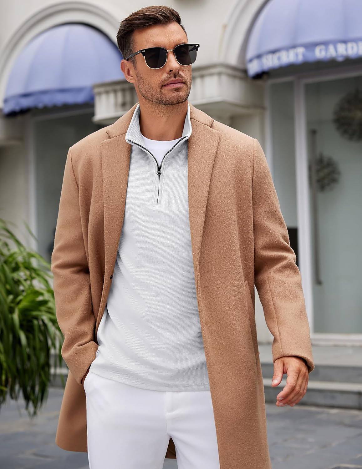 COOFANDY Men's Quarter Zip Up Pullover Lightweight Mock Neck Sweatshirt Casual Long Sleeve Polo Shirt - Image 7