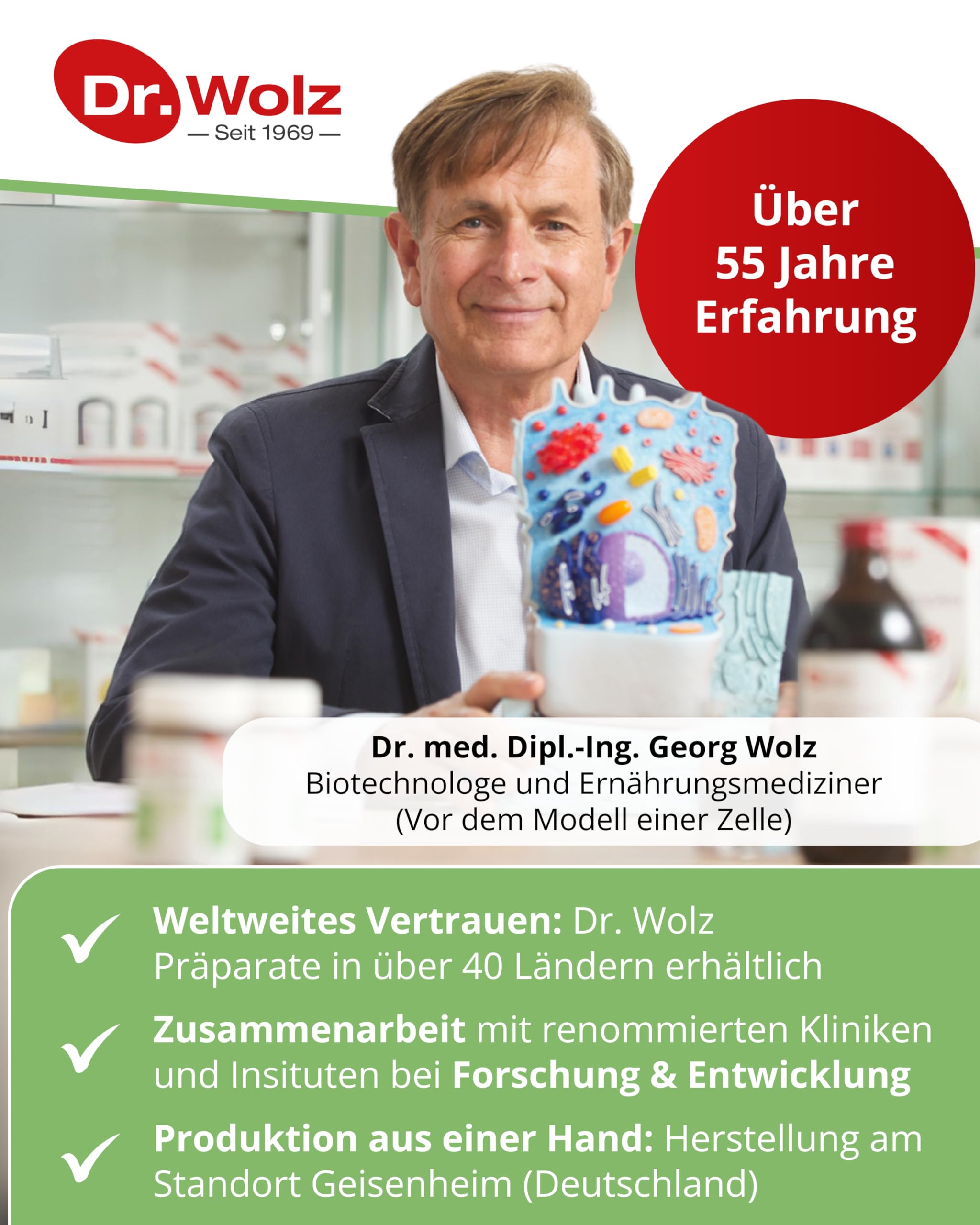 Dr. Wolz Ingwer-Extrakt Kapseln, mit einem hohen Anteil an Gingerol aus 500mg Ingwerwurzel-Extrakt, Rückstandskontrolliert und deutsche Herstellung, 120 Kapseln