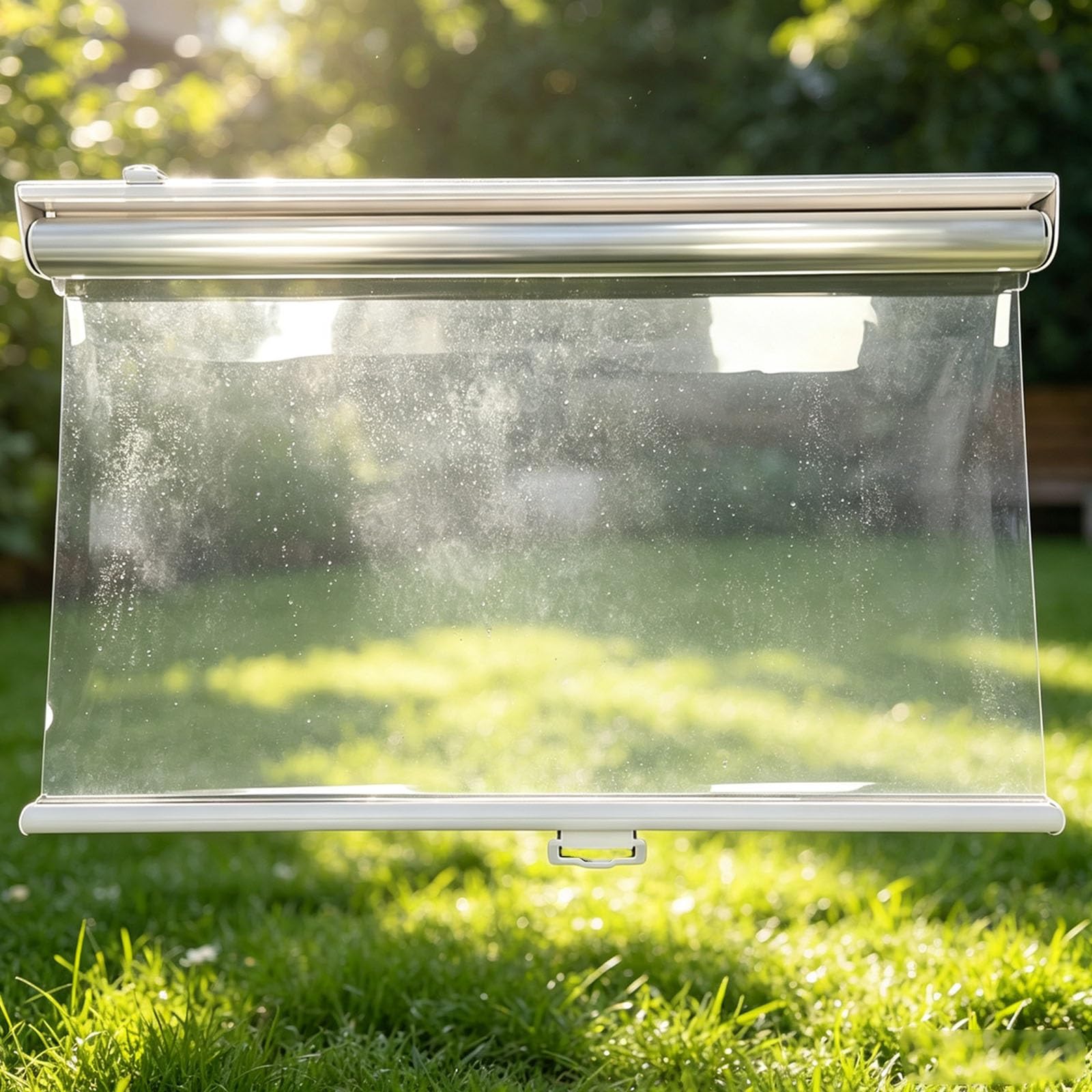 Tenda a Rullo Trasparente in PVC per Esterni, Tenda in Vinile Impermeabile