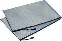 Vista 8 de PATIKIL Bolsas impermeables con cremallera, paquete de 2 carpetas de almacenamiento de documentos B4, bolsa para lápices para viajes de oficina