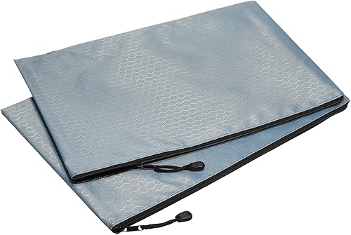 Miniatura 8 de PATIKIL Bolsas impermeables con cremallera, paquete de 2 carpetas de almacenamiento de documentos B4, bolsa para lápices para viajes de oficina