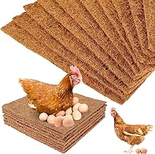 Bordeag 10pcs Tapis De Nid De Poule 30x30cm Tapis De Nidification, Tapis De Poulailler Tapis De Nichoir pour Poules Nid De Ponte pour Poules Accessoires De Poulailler pour La Pose D'Œufs