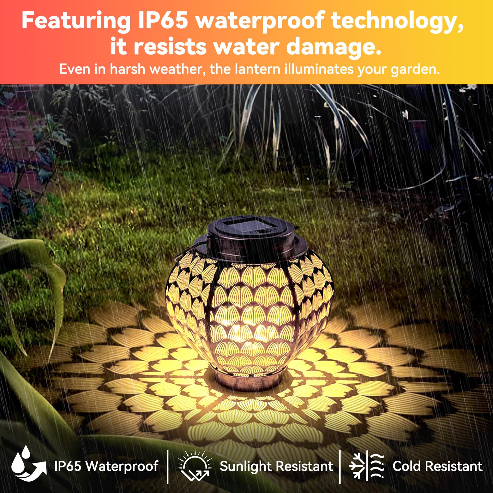 OTraki 4 Pièces Lampe Solaire de Rechange 8cm, 1.2V 600mAh Lampes Solaires de Rechange avec Ampoule LED, IP65 Étanche Remplacement de Couvercles Solaires pour Lanterne de Jardin, Terrasse et Extérieur - 5