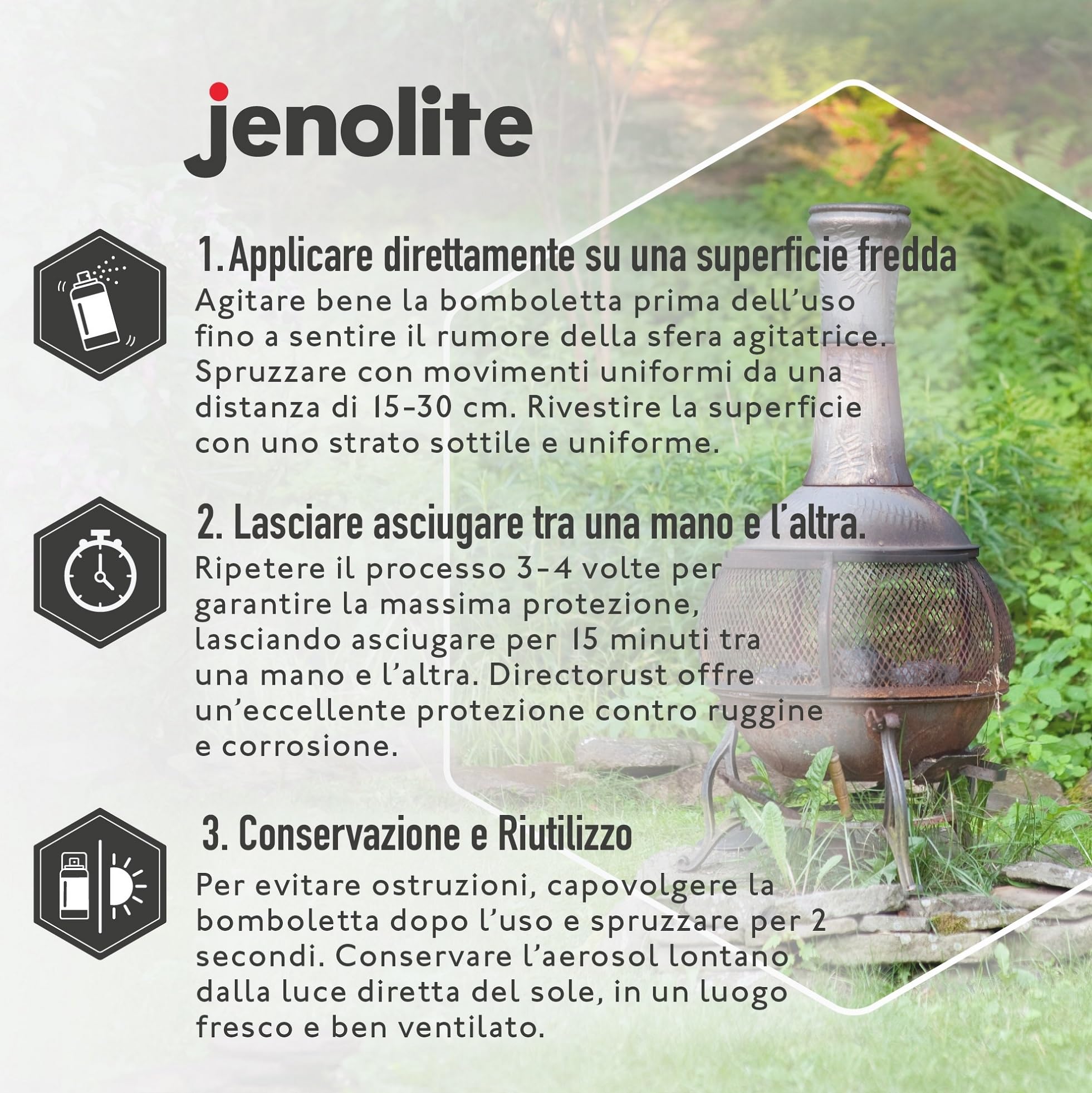 JENOLITE Directorust Blu Cobalto Satinato | Vernice spray multisuperficie | Per l'uso su legno, metallo, plastica, ceramica e superfici arrugginite | 3 x 400ml (RAL 5013