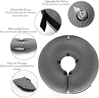 Vista 56 de MIDOG Inflatable Dog Cone Alternative for After Surgery - Soft Protective Donut Collar Prevents Licking, Comfortable Recovery E-Collar Alternative
