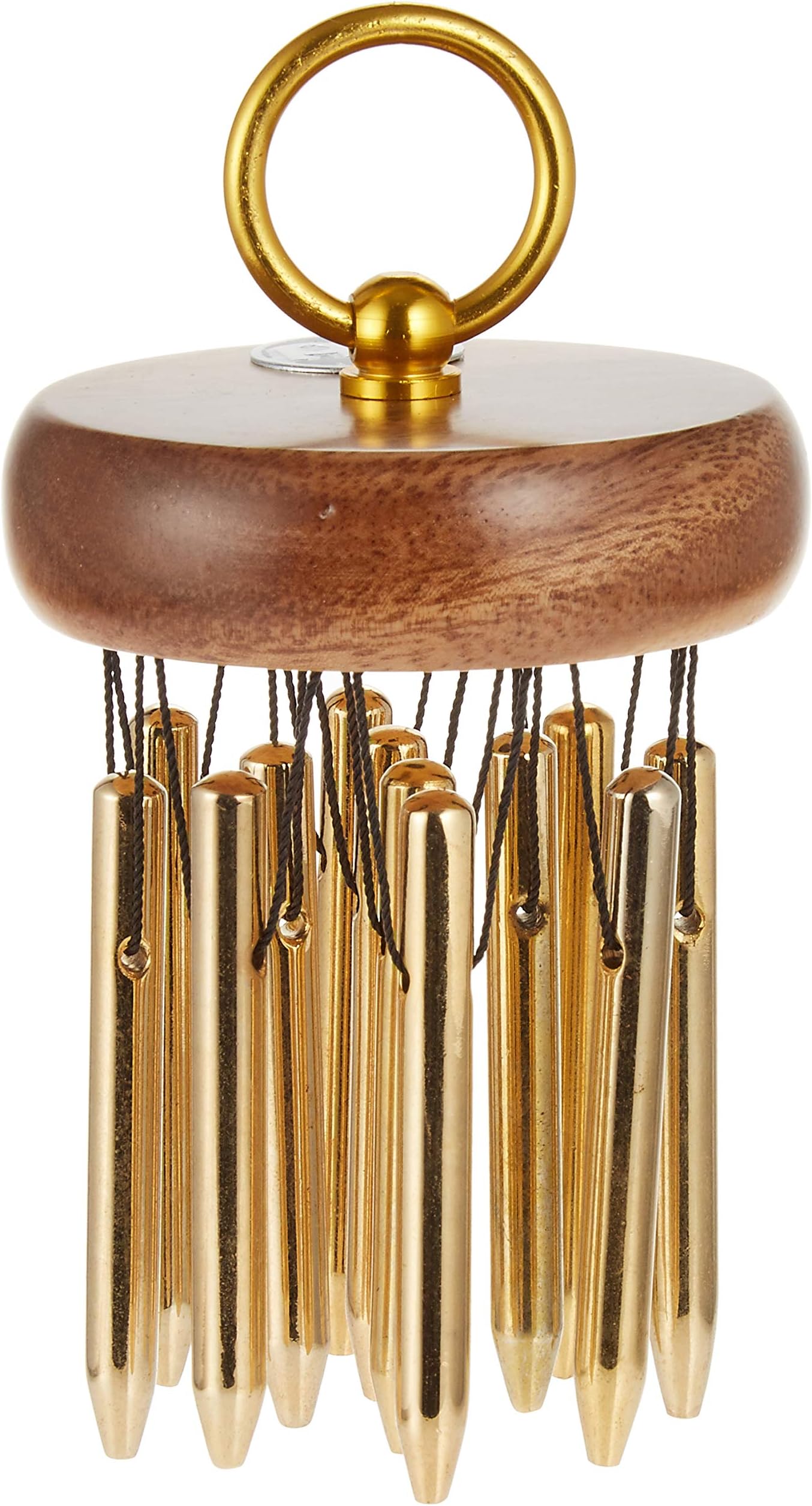 Meinl PercussionHand Held Chimes - Small Musical Instrument with 12 Sound Bars - Hand-Played - With Holding Ring - Aluminum, Gold (CH-HPEG)