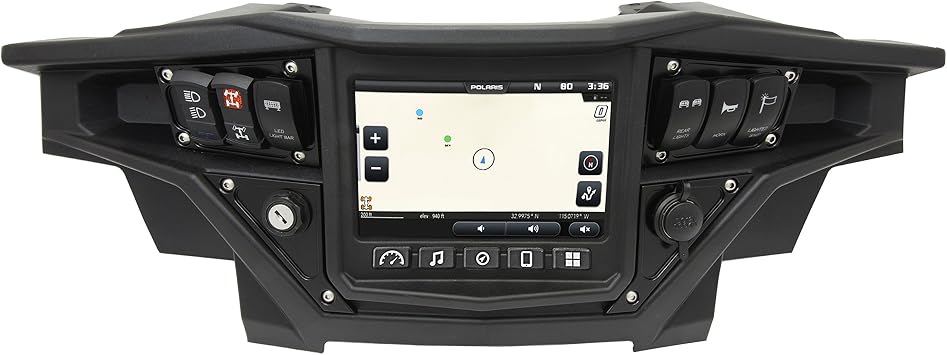 STV Motorsports 2017-2018 Polaris RZR XP 1000 RIDE COMMAND Custom Switch Dash Panel Plates with 4 free laser switches - 100% MADE in USA black, 4 laser switch