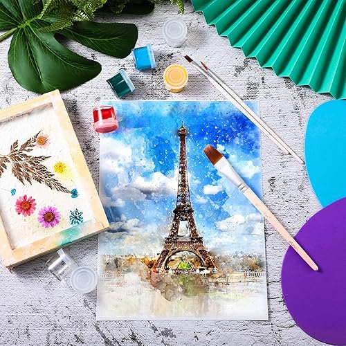 Miniatura 3 de Outus Taza pequeña de pintura con tapas, mini recipientes de plástico para pintar manualidades, contenedores de almacenamiento para pintura,