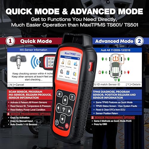 Miniatura 3 de Autel MaxiTPMS TS508WF KIT, herramienta de reaprendizaje de programación TPMS 2025 con sensor Autel MX de 4 piezas ($120), WiFi Ver. de TS601 TS508