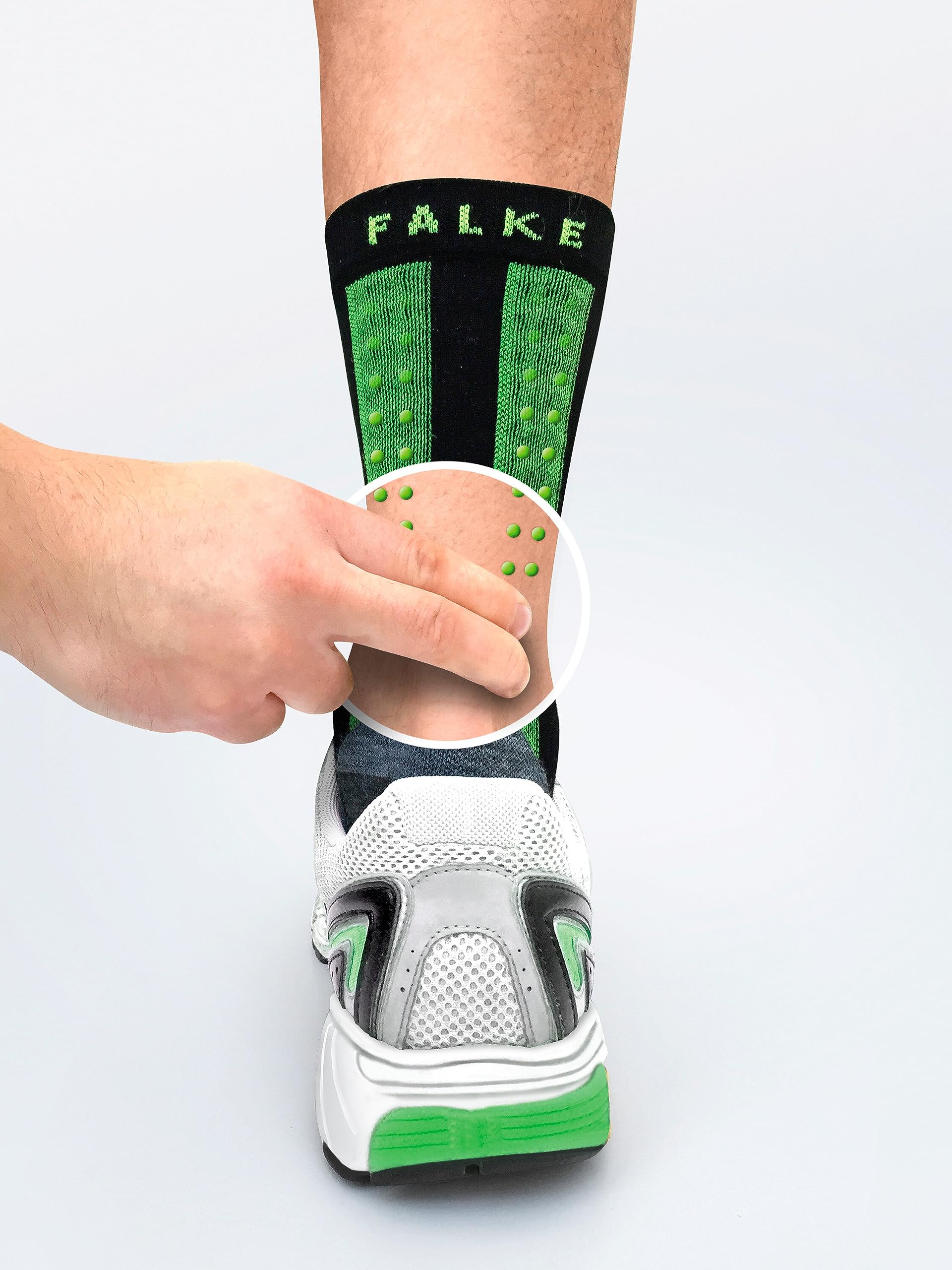 FALKE femme Achilles chaussettes de course rembourrage moyen anti-ampoule soulage les douleurs aux tendons respirantes séchage rapide fil fonctionnel 1 paire