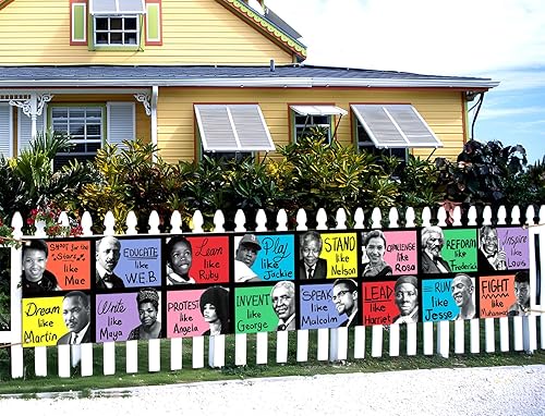 Miniatura 5 de Sunwer Cartel de valla del mes de la historia negra Afro Afro Americano Febrero Festival Decoración Fiesta Patio Porche Letrero Decoración Cabina de