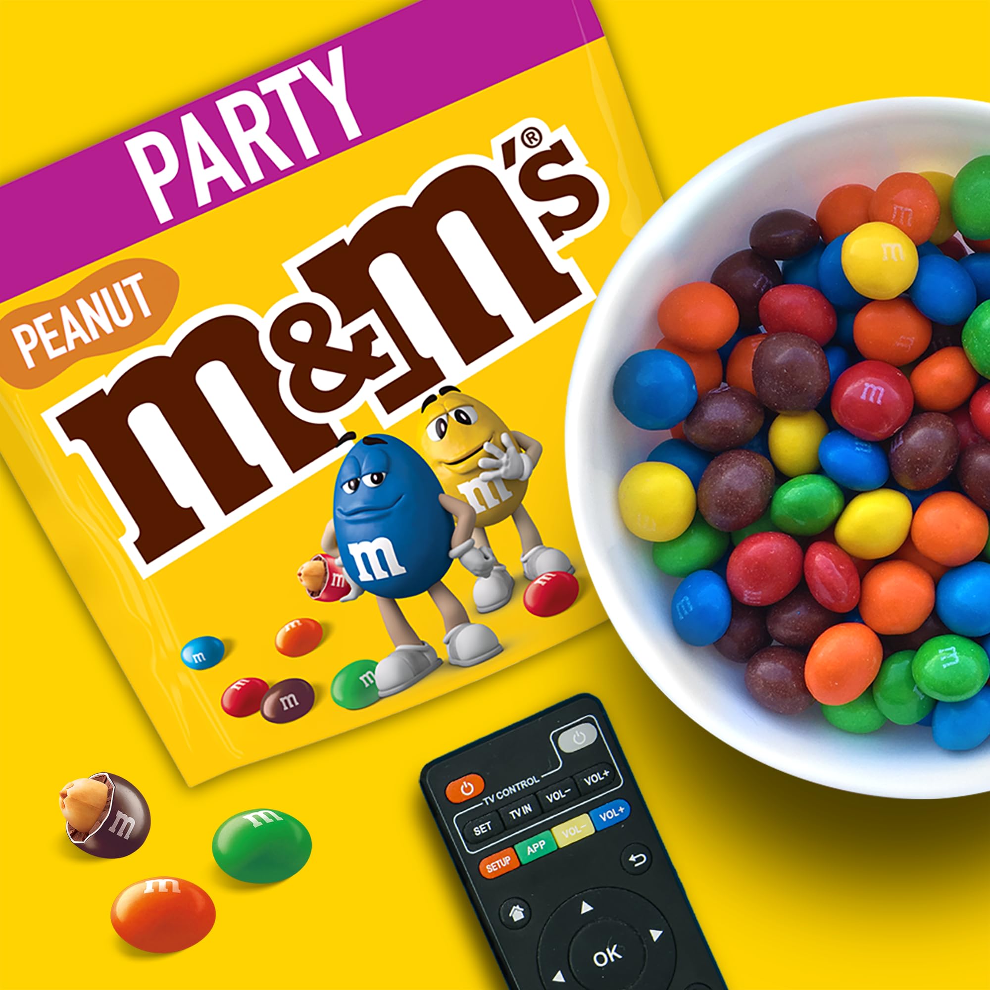 M&M's Peanut, Snack de Bolitas de Cacahuete y Chocolate con Leche, Chocolatina Regalo, ideal para compartir viendo una peli (800g)