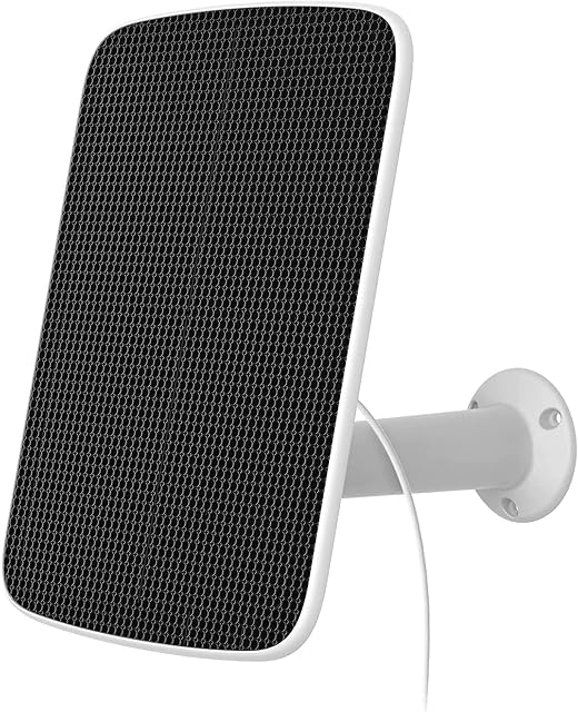 EZVIZ Solar Charging Panel-Model C Power Supply for Wireless Outdoor Security Camera Compatible with BC1C/BC1 B1/B2/B3 Sets, IP65 Waterproof/4 Meters Cable Adjustable Mount/Continuous Power Supply
