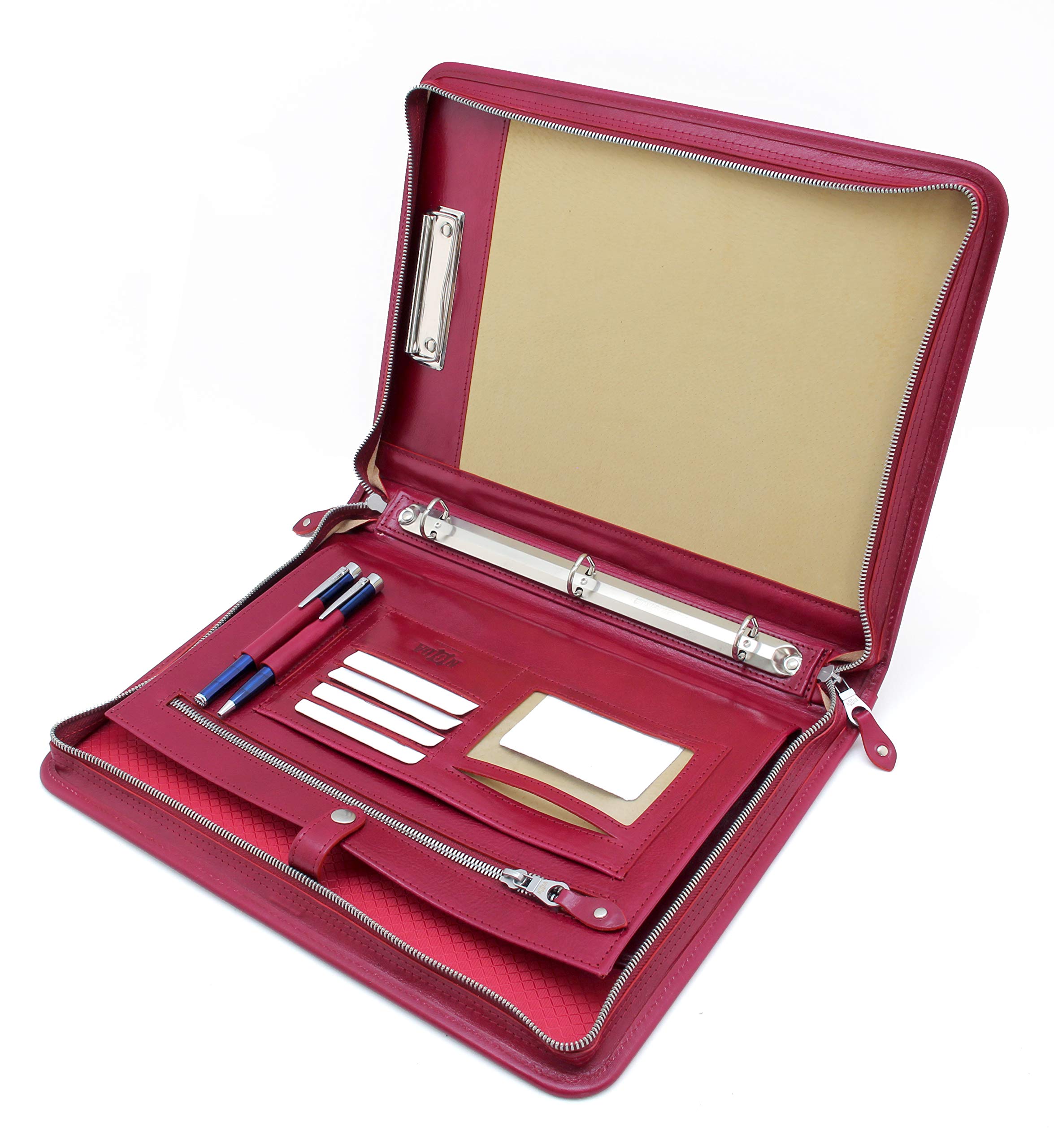 Noda Executive Leather Padfolio 3 raccoglitore ad anelli Professiona