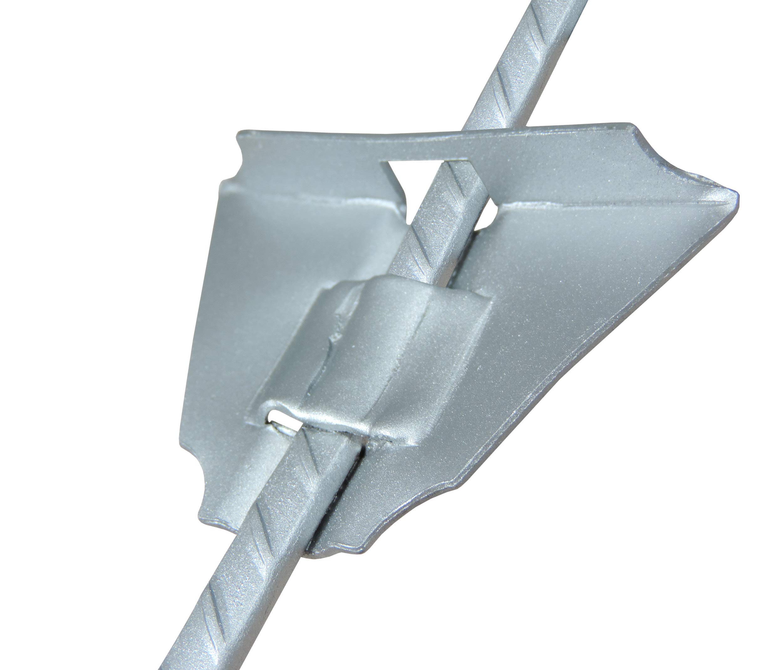 Eider 25x Federstahlpfahl 105 cm, oval, Silber - Ringisolator - Made in Germany - Isolator ist für Seil, Litze oder Draht geeignet - Schweine, Schafe, Rinder und Ponys, Abteilweiden