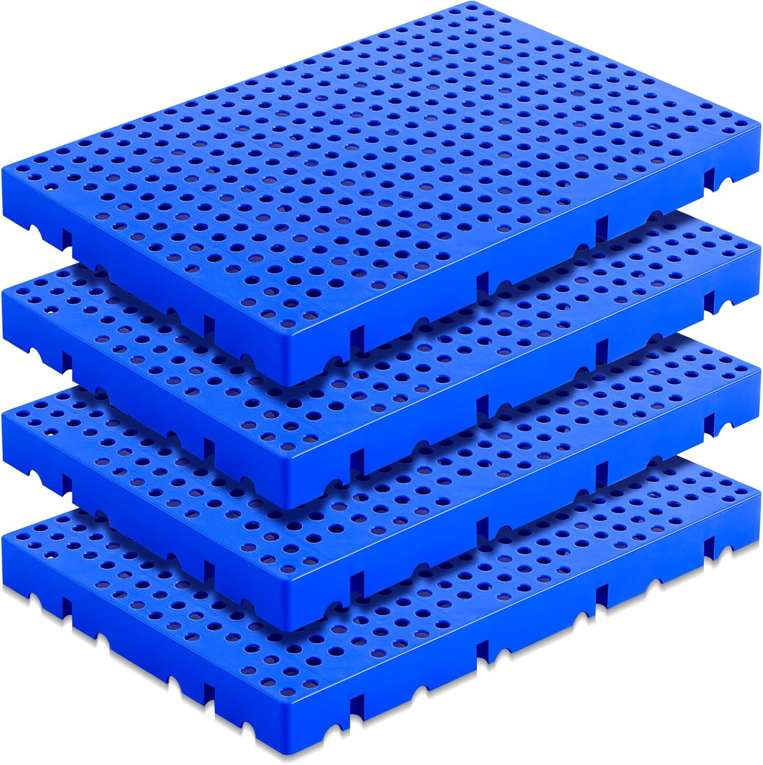 4 Pcs Plastic Pallets Waterproof Lightweight Storage Grid Pad Breathable Floor Storage Pad Nestable Grids Article Racks for Supermarket Basement Garage (23.62 x 15.75 x 1.97 Inches) 4 23.62 x 15.75 x 1.97 Inches