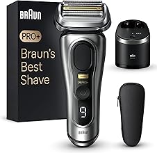 [30% off] Braun PRO+ Electric Shaver Series 9 9567cc, LifeTime Sharp Precision Long Hair Trimmer and Wet & Dry Electric Razor for Smooth Skin with 60min Battery Runtime