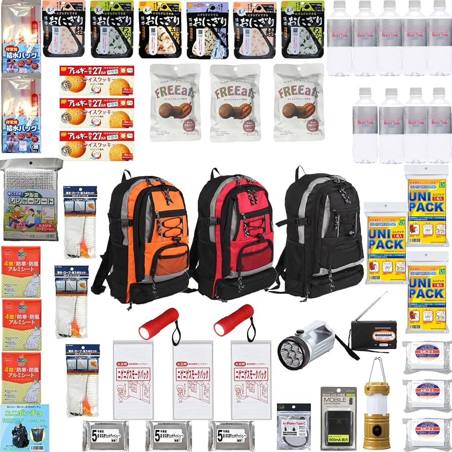 Amazon｜防災セット 3人用 RN女性にも 防災リュック 防災グッズ セット