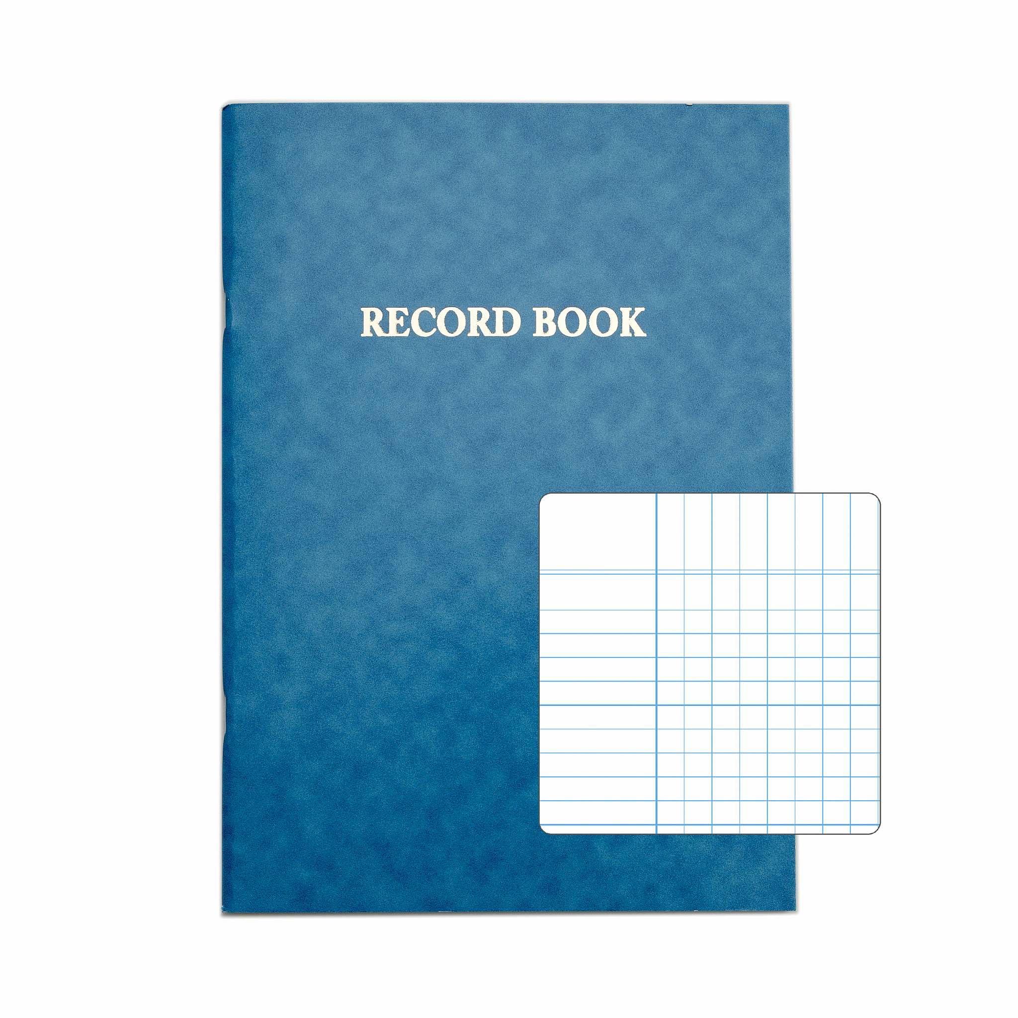 RHINO A4 Teacher's Record Book, 80-Page / 5-Pack, Attendance Register Book, Teacher Stationery Supplies, Blue