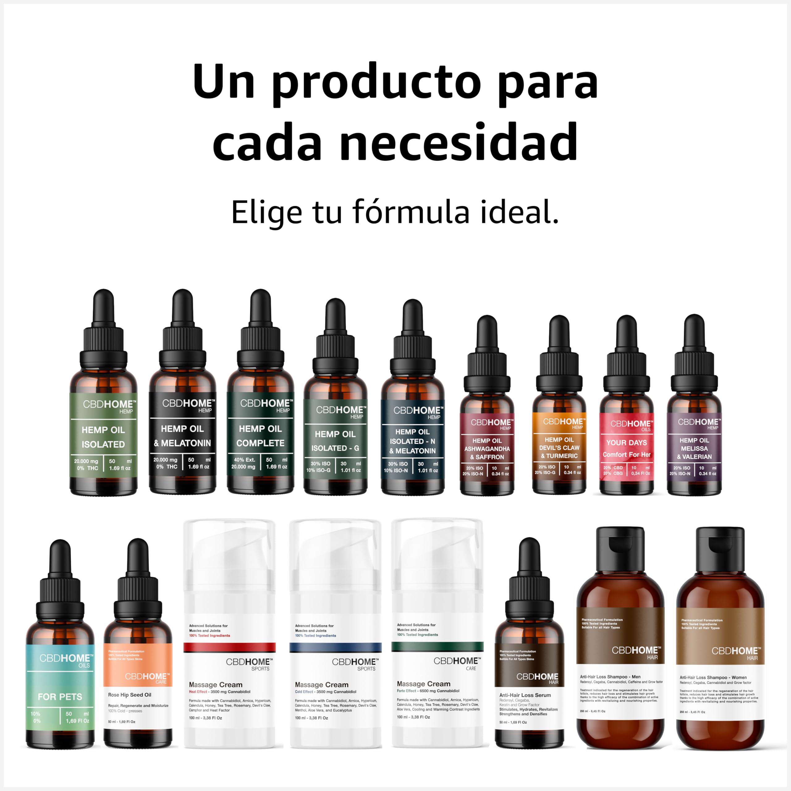 CBHOME Oils - Aceite de Semilla de Cáñamo Isolated 30% + ISO-N 10% - 30 ml - Base de Coco y Semilla de Cáñamo Ecológico - Prensado en Frío - Sin Aditivos - 100% Vegetal - Certificado Ecológico UE