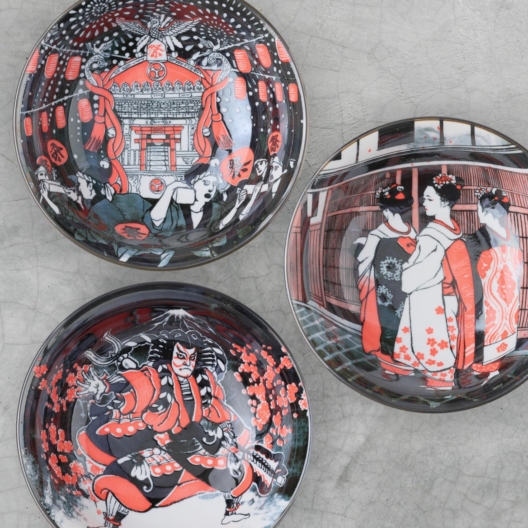 Mino Ware Donburi - Cuenco de cerámica para fideos ramen, 8.1 pulgadas, 24 onzas líquidas, diseño japonés MAIKO